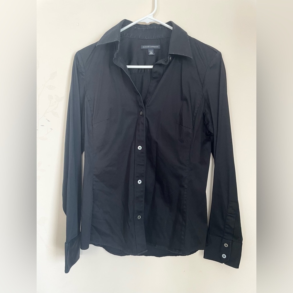 Banana Republic Black Dress Shirt - M